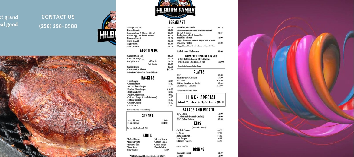Hilburn Family Diner & Catering Menu